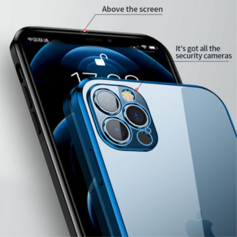 Coque Pour iPhone 13 Transparente Rebords Style Métal Sulada