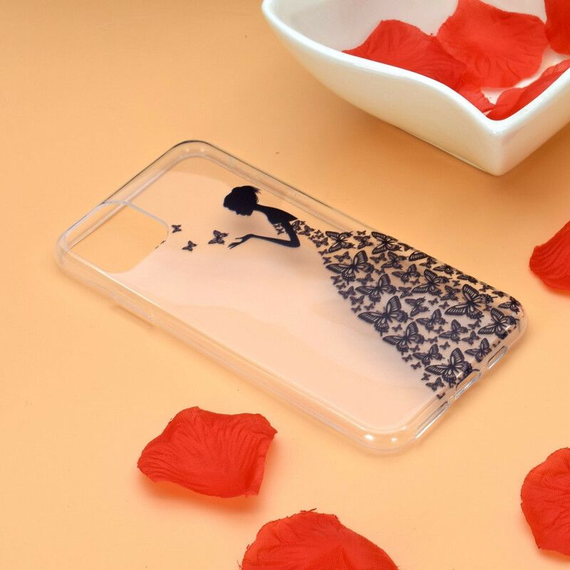 Coque Pour iPhone 13 Transparente Robe Papillons