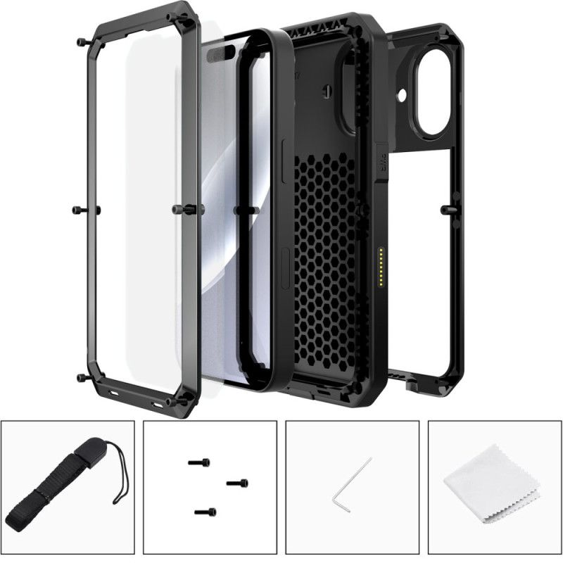 Coque pour iPhone 17 avec Protecteur d'Écran en Verre Trempé