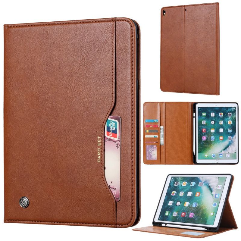 Étui iPad 10.2" (2020) (2019) Effet Cuir Porte-documents