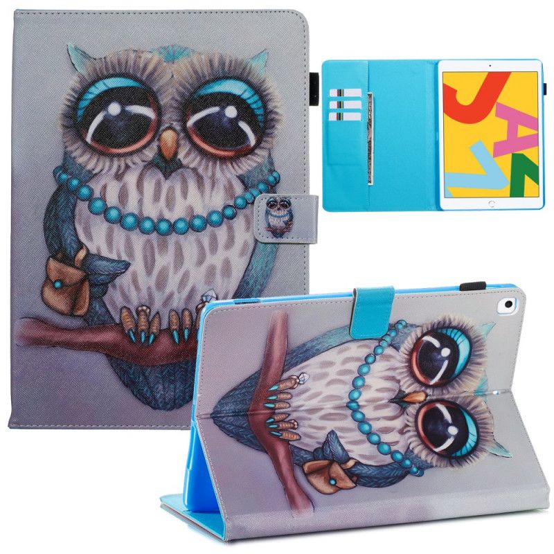 Étui iPad 10.2" (2020) (2019) Hibou Collier