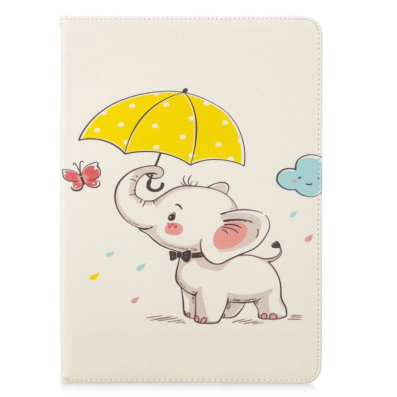 Étui iPad 10.2"(2020) (2019) Éléphant Sous La Pluie