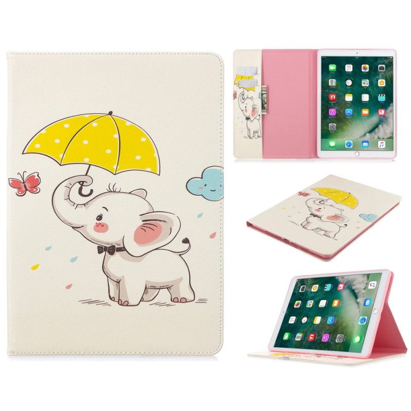 Étui iPad 10.2"(2020) (2019) Éléphant Sous La Pluie