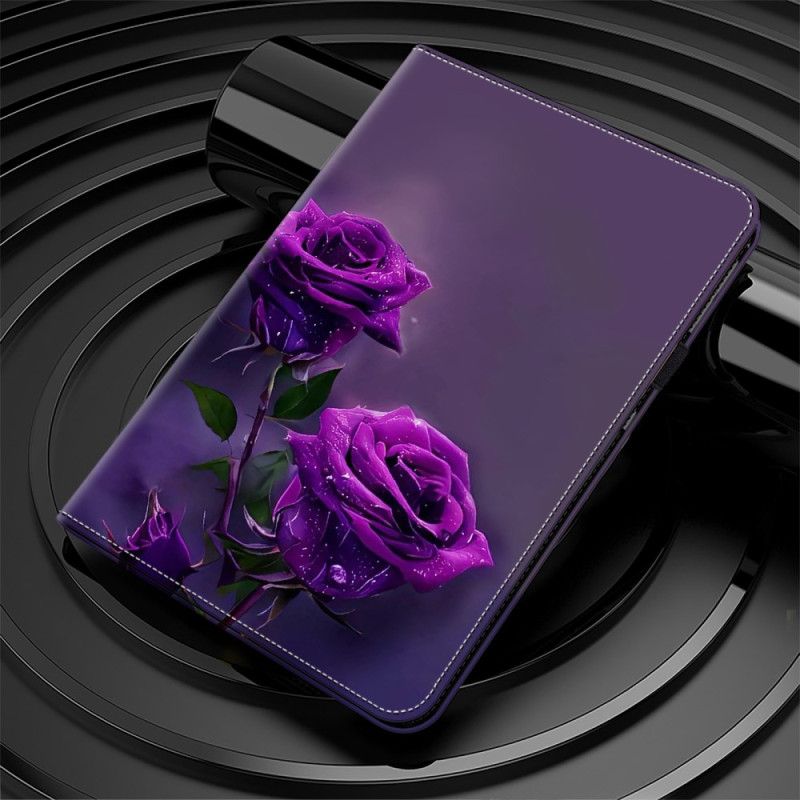 Étui iPad Pro 13 (2025) / 13 (2024) Roses Pourpres