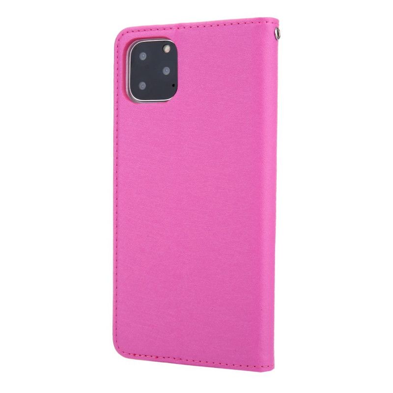 Flip Cover iPhone 11 Pro Effet Cuir Texture Soie Cmai2