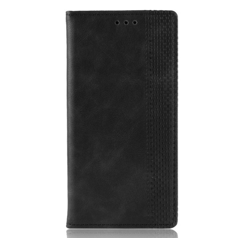 Flip Cover iPhone 11 Pro Effet Cuir Vintage Stylisé