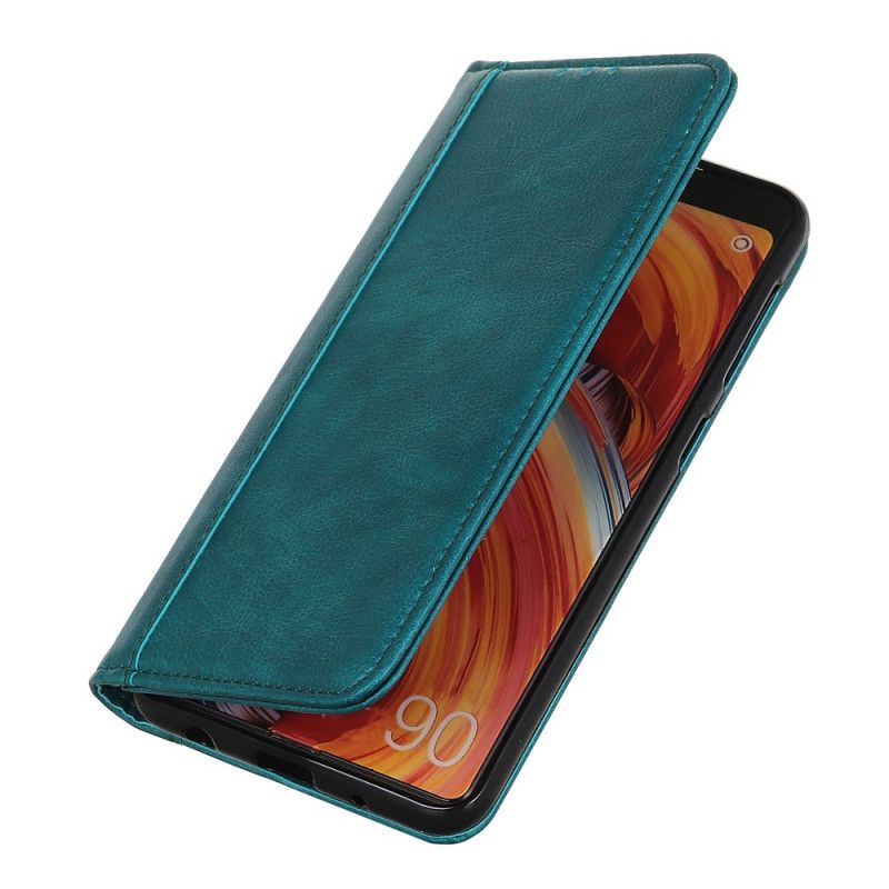 Flip Cover iPhone 11 Pro Max Cuir Litchi Fendu Élégance