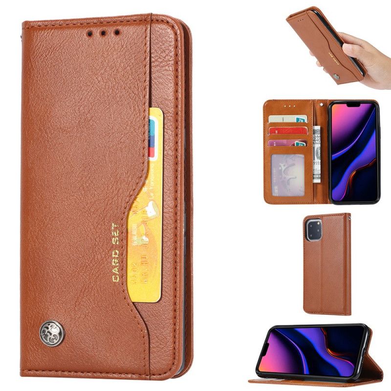 Flip Cover iPhone 11 Pro Max Simili Cuir Porte-cartes