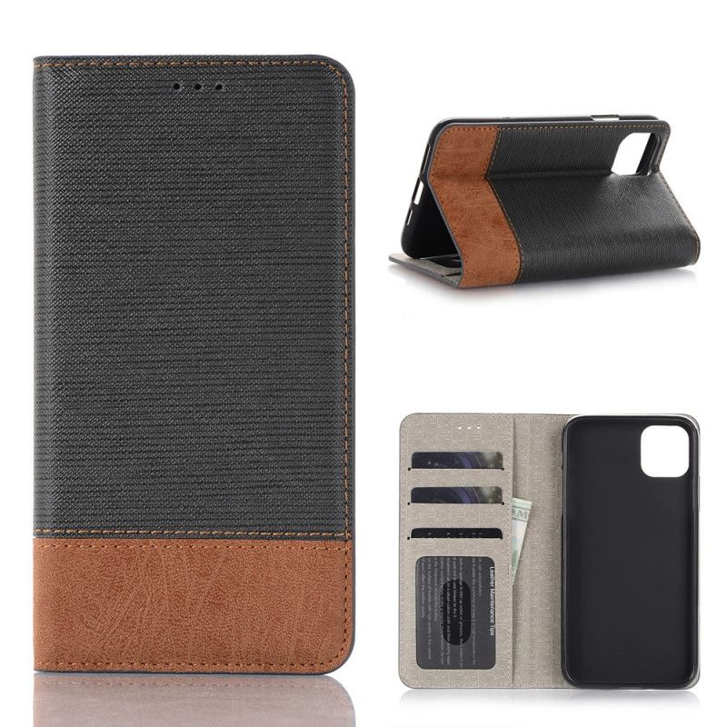 Flip Cover iPhone 11 Pro Simili Cuir Bicolore