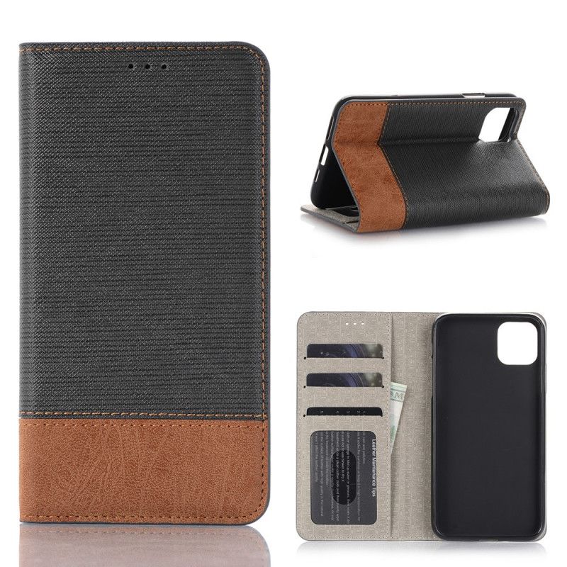 Flip Cover iPhone 11 Simili Cuir Bicolore