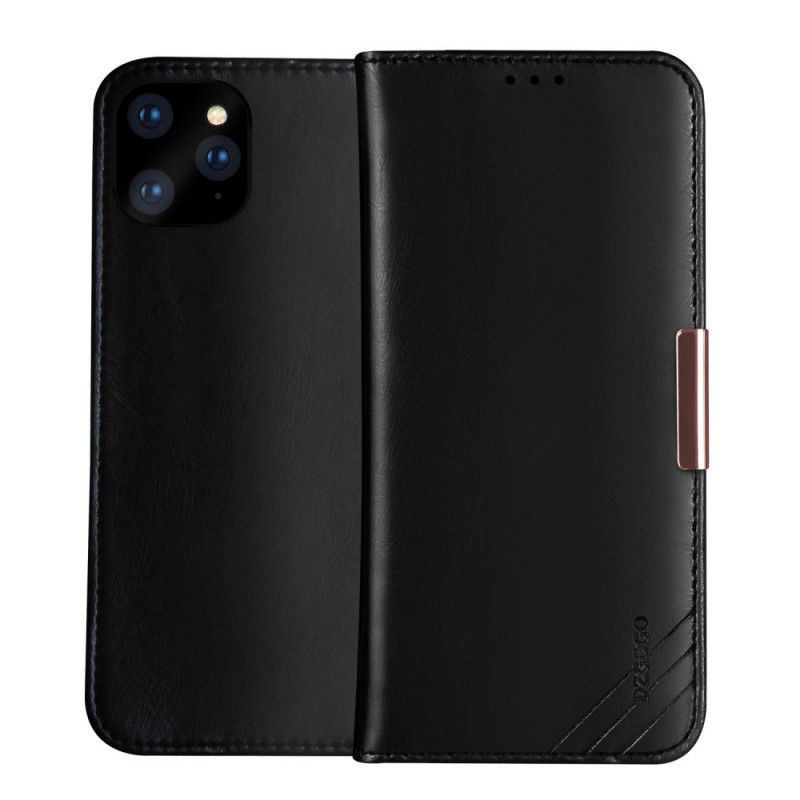 Flip Cover iPhone 12 Mini Dzgogo Véritable Cuir