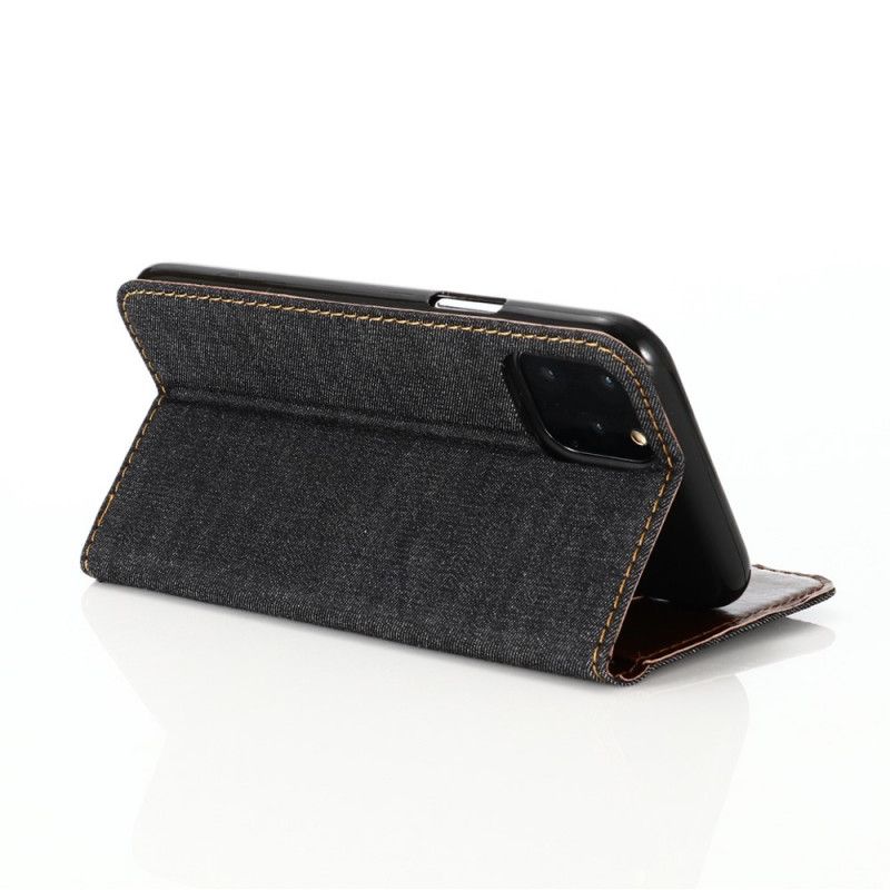 Flip Cover iPhone 12 Mini Jeans Poche Porte-carte Frontal