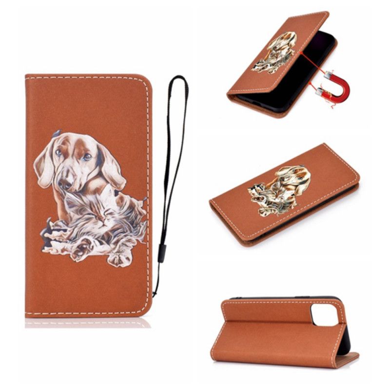 Flip Cover iPhone 12 / 12 Pro Chien Et Chat