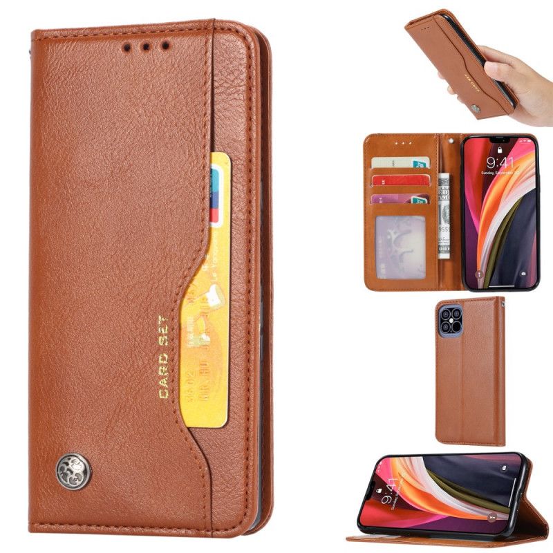 Flip Cover iPhone 12 Pro Max Simili Cuir Porte-cartes