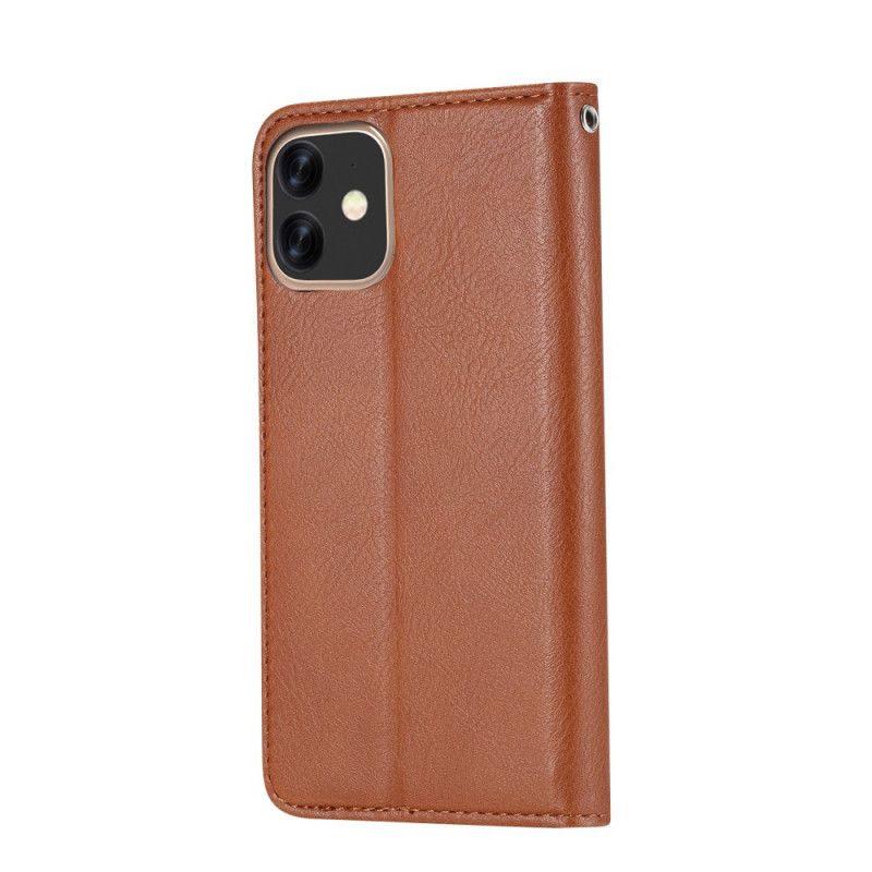 Flip Cover iPhone 12 / 12 Pro Simili Cuir Porte-cartes