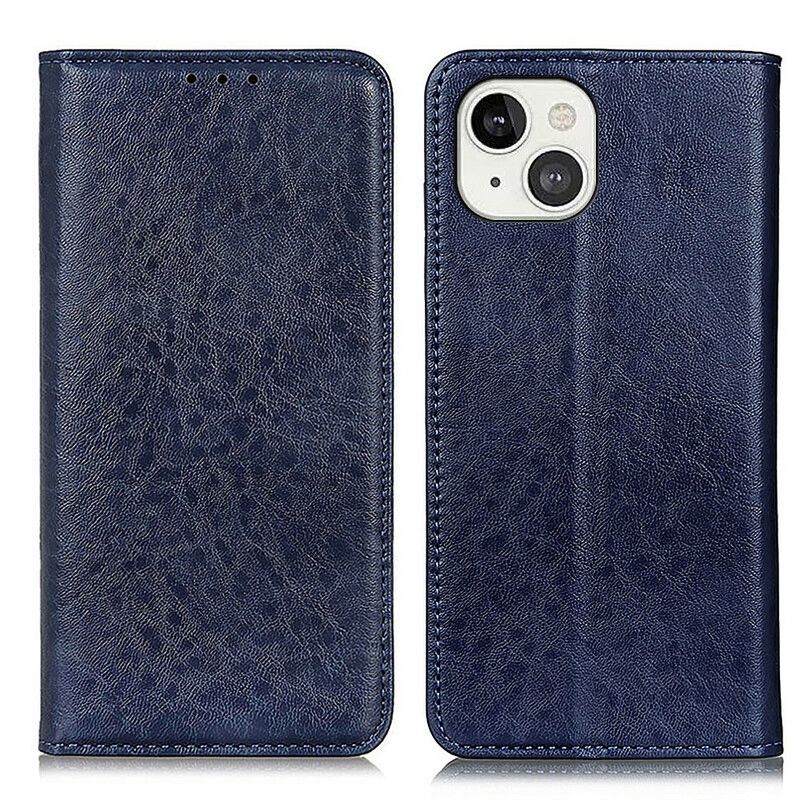 Flip Cover iPhone 13 Cuir Fendu Texturé