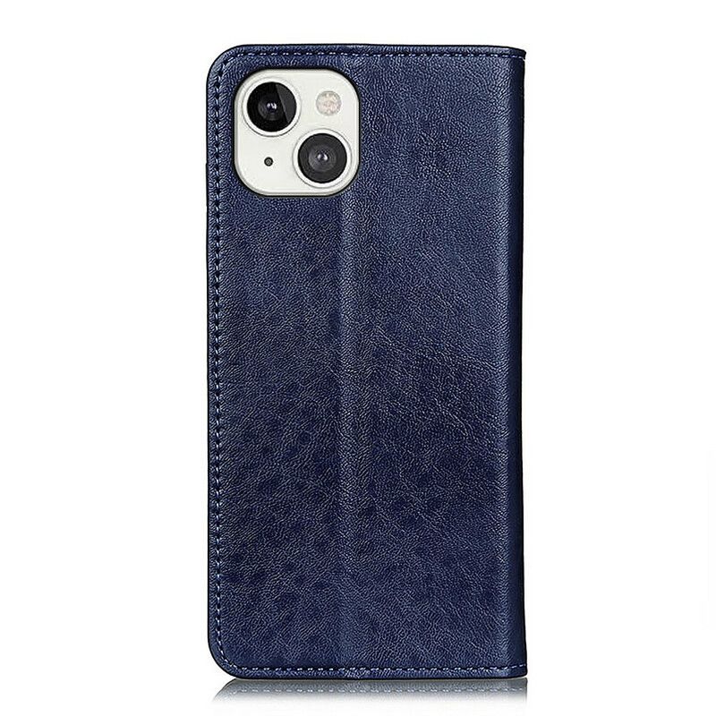 Flip Cover iPhone 13 Cuir Fendu Texturé