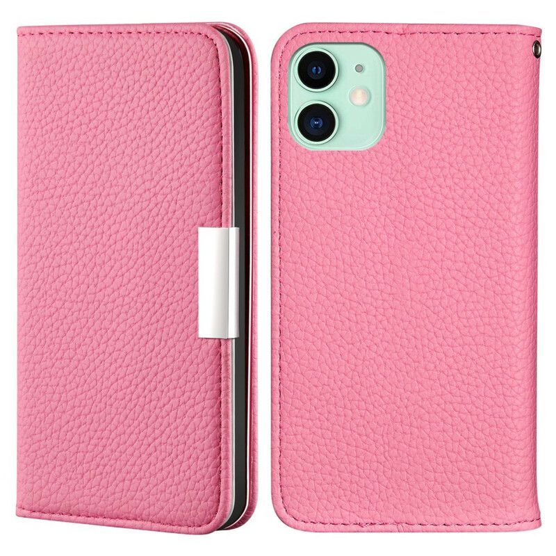 Flip Cover iPhone 13 Mini Simili Cuir Litchi Ultra Chic