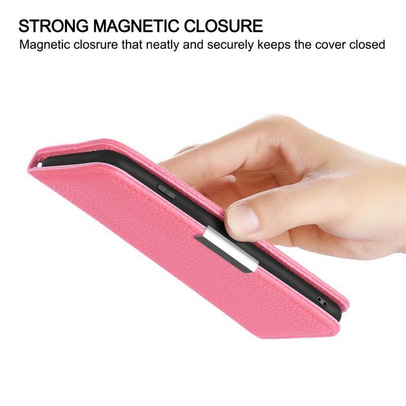 Flip Cover iPhone 13 Mini Simili Cuir Litchi Ultra Chic