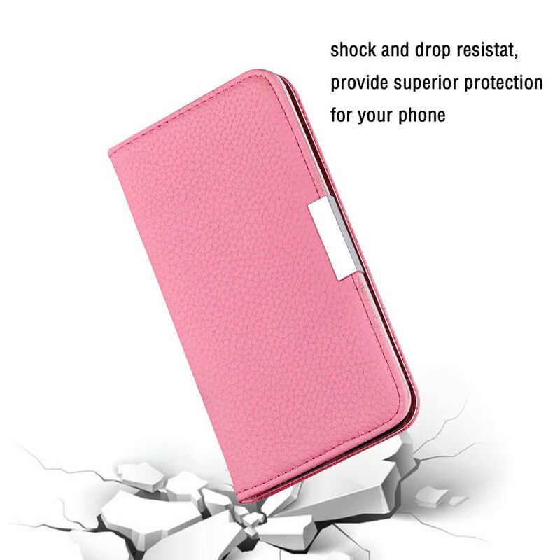 Flip Cover iPhone 13 Mini Simili Cuir Litchi Ultra Chic