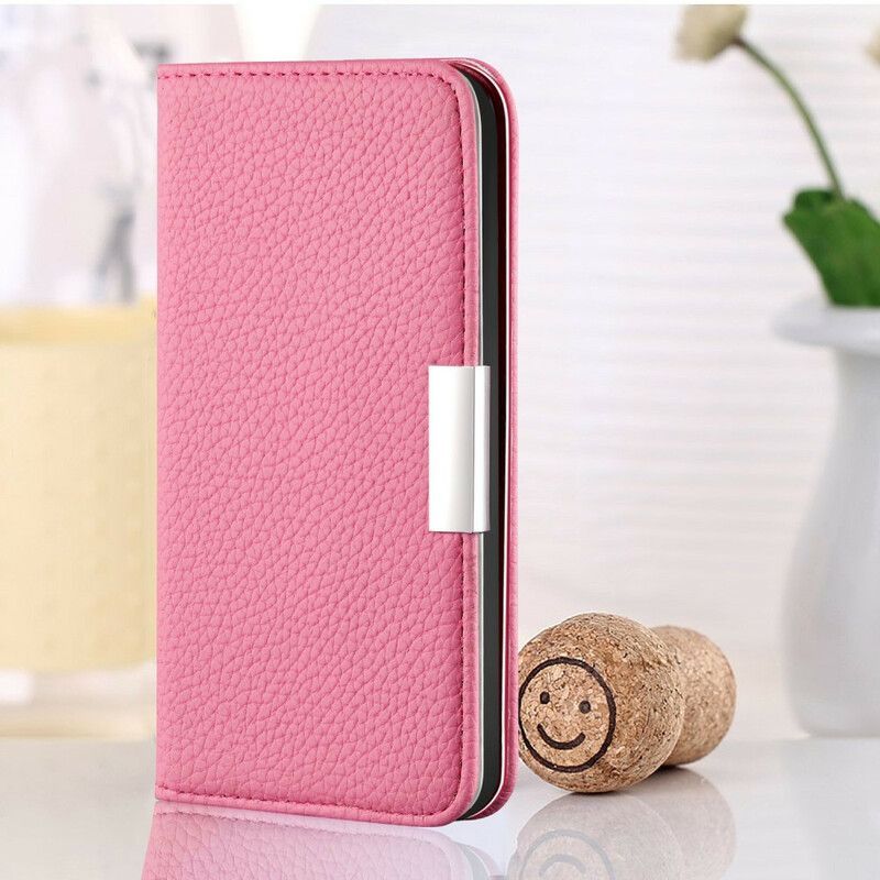 Flip Cover iPhone 13 Mini Simili Cuir Litchi Ultra Chic