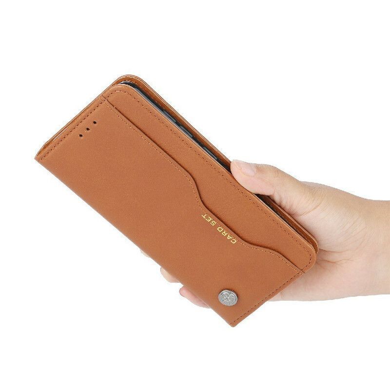 Flip Cover iPhone 13 Mini Simili Cuir Porte-cartes