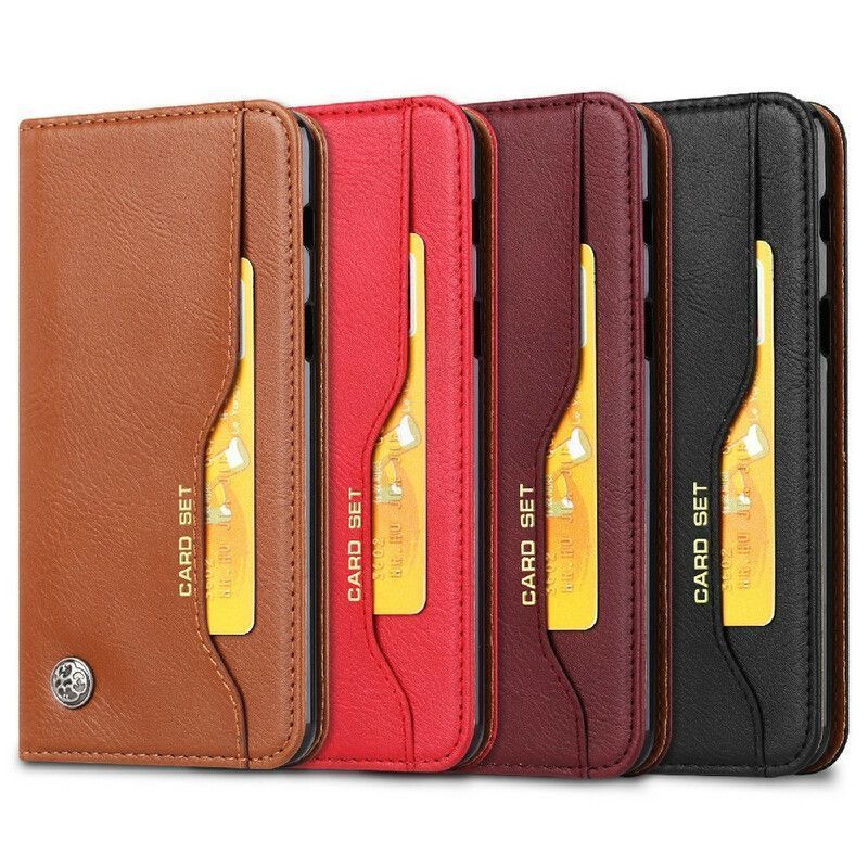 Flip Cover iPhone 13 Mini Simili Cuir Porte-cartes