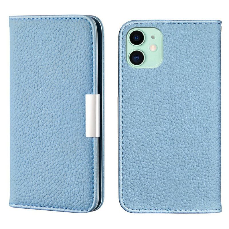 Flip Cover iPhone 13 Simili Cuir Litchi Ultra Chic