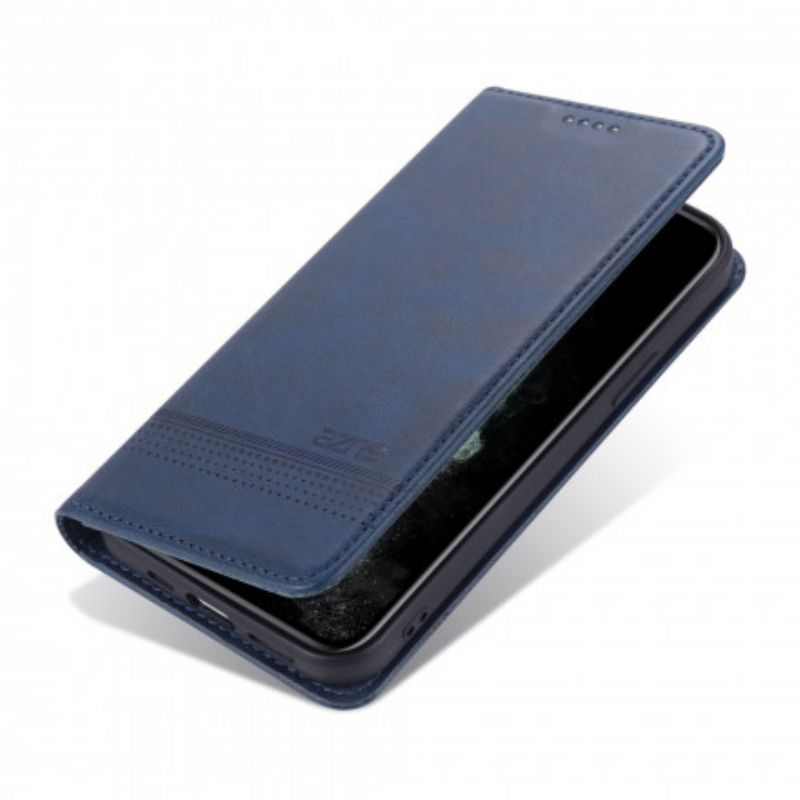 Flip Cover iPhone 13 Style Cuir Azns
