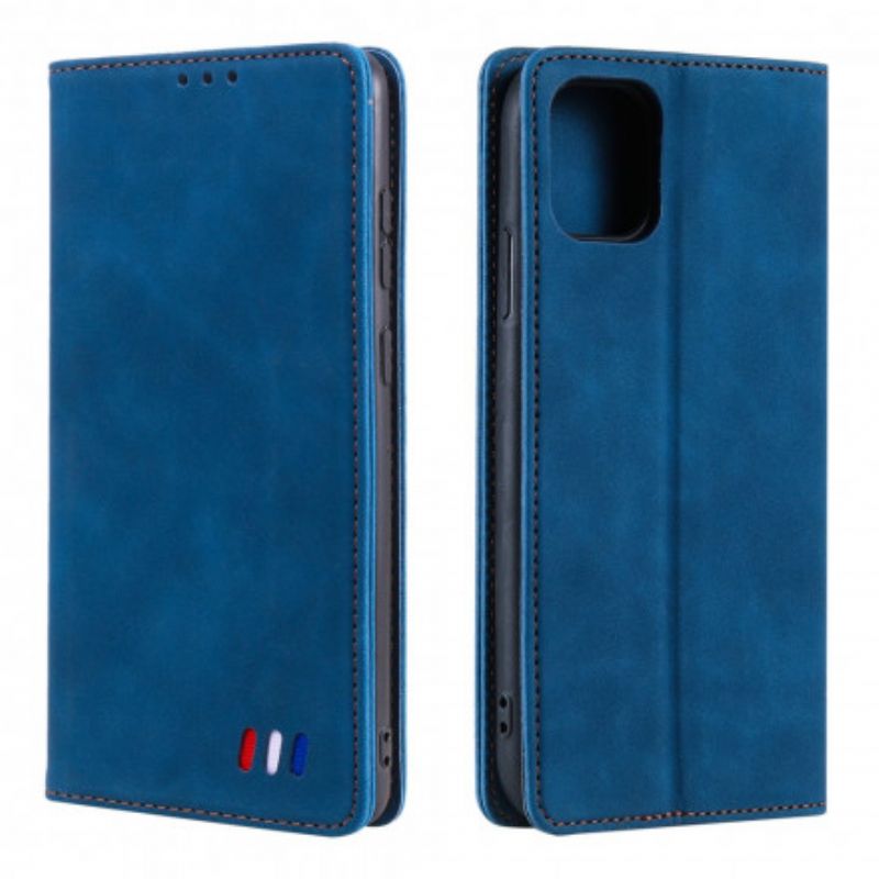 Flip Cover iPhone 13 Style Cuir Tricolore