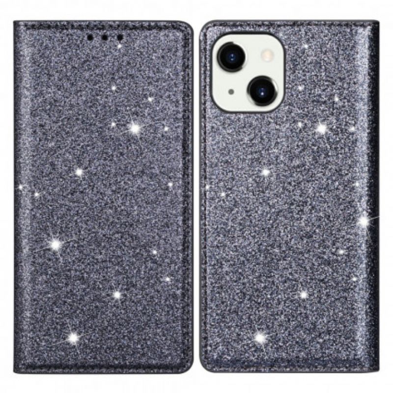 Flip Cover iPhone 13 Style Paillettes