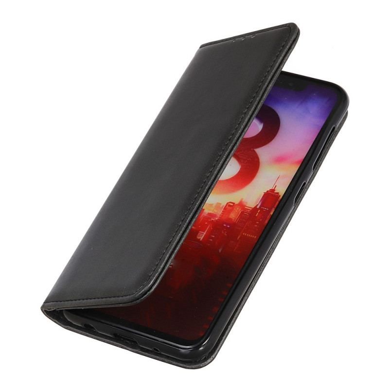 Flip Cover iPhone 14 Pro Cuir Fendu Classique