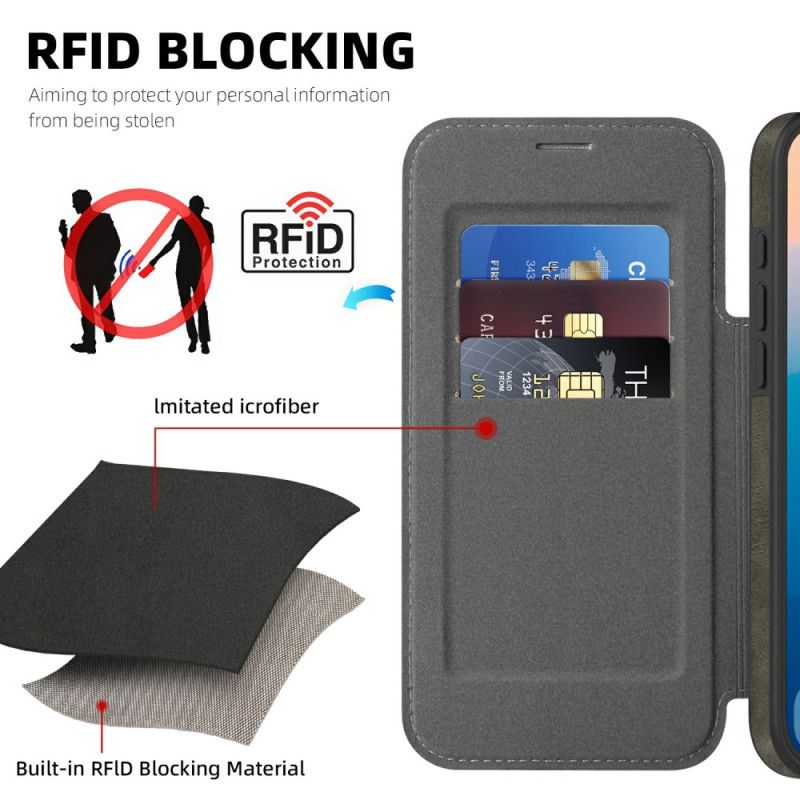 Flip Cover iPhone 17 Pro compatible MagSafe Porte-Cartes RFID