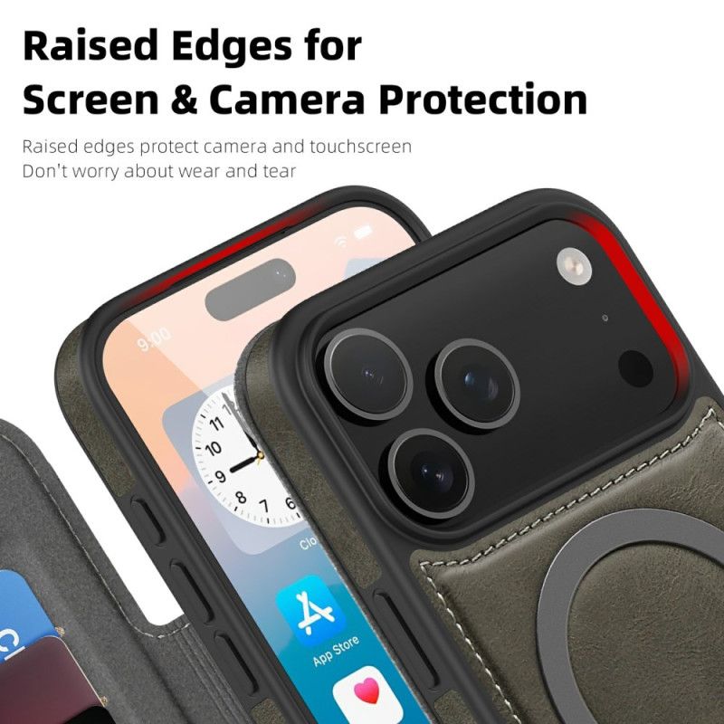 Flip Cover iPhone 17 Pro compatible MagSafe Porte-Cartes RFID