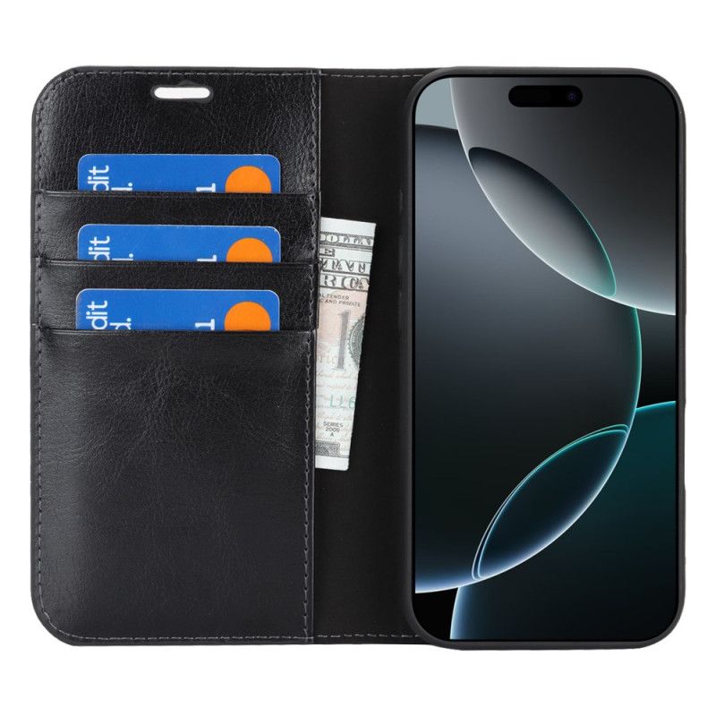 Flip Cover iPhone 17 Pro Max Cuir Véritable
