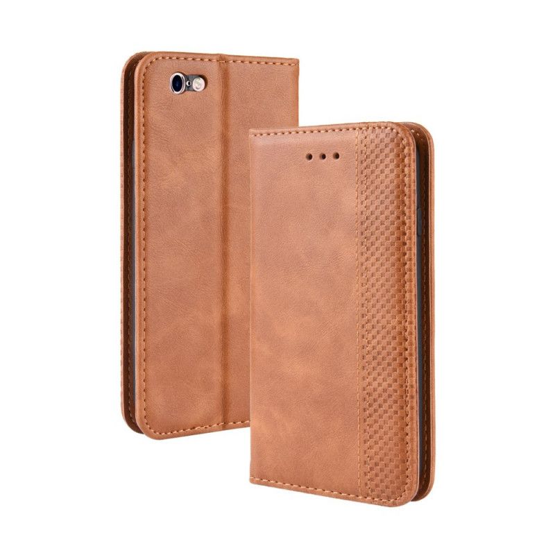 Flip Cover iPhone 6/6s Effet Cuir Vintage Stylisé