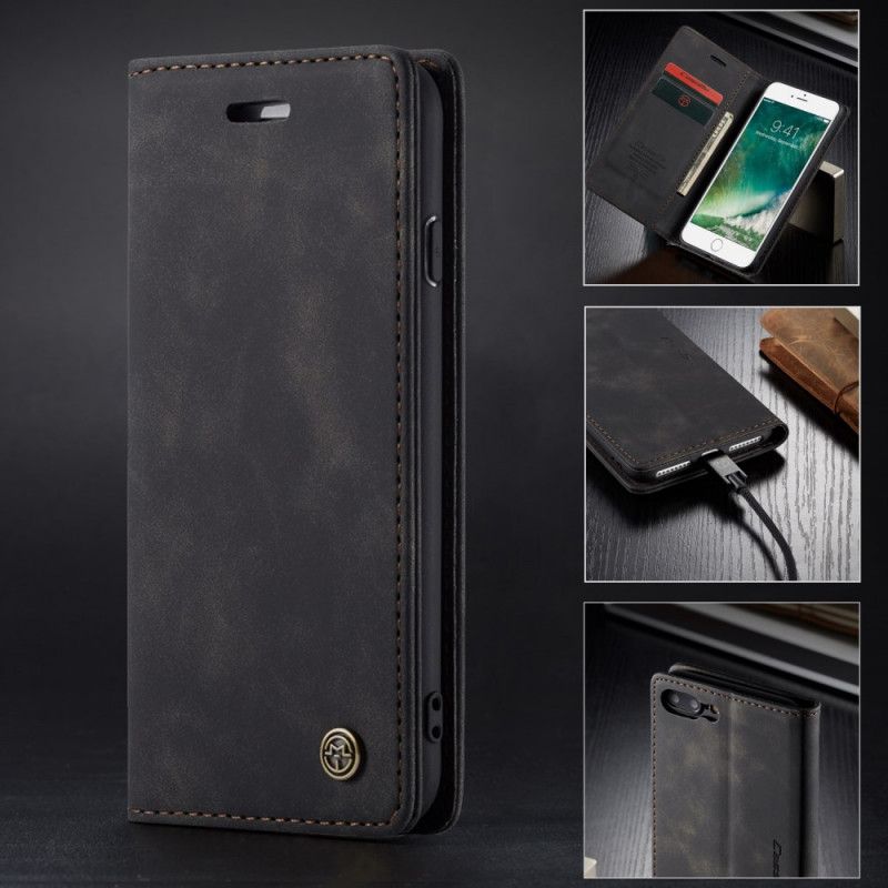 Flip Cover iPhone 8 Plus / 7 Plus Caseme Simili Cuir