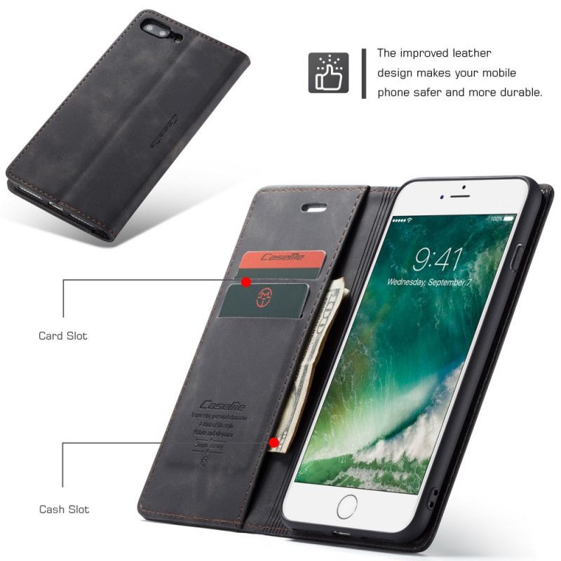 Flip Cover iPhone 8 Plus / 7 Plus Caseme Simili Cuir