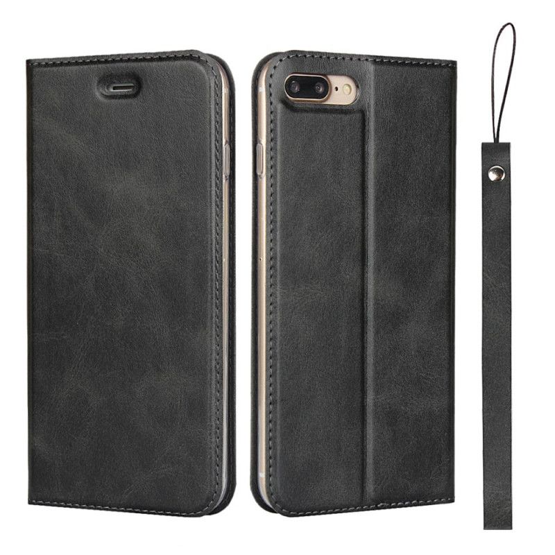 Flip Cover iPhone 8 Plus / 7 Plus Simili Cuir Avec Lanière