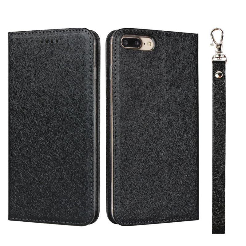 Flip Cover iPhone 8 Plus / 7 Plus Style Cuir Douceur Avec Lanière