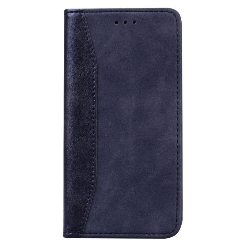 Flip Cover iPhone X / Xs Effet Cuir Business Bicolore