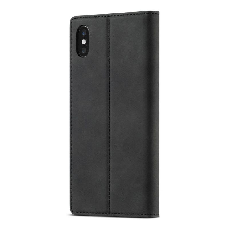 Flip Cover iPhone X / Xs Lc.imeeke Effet Cuir