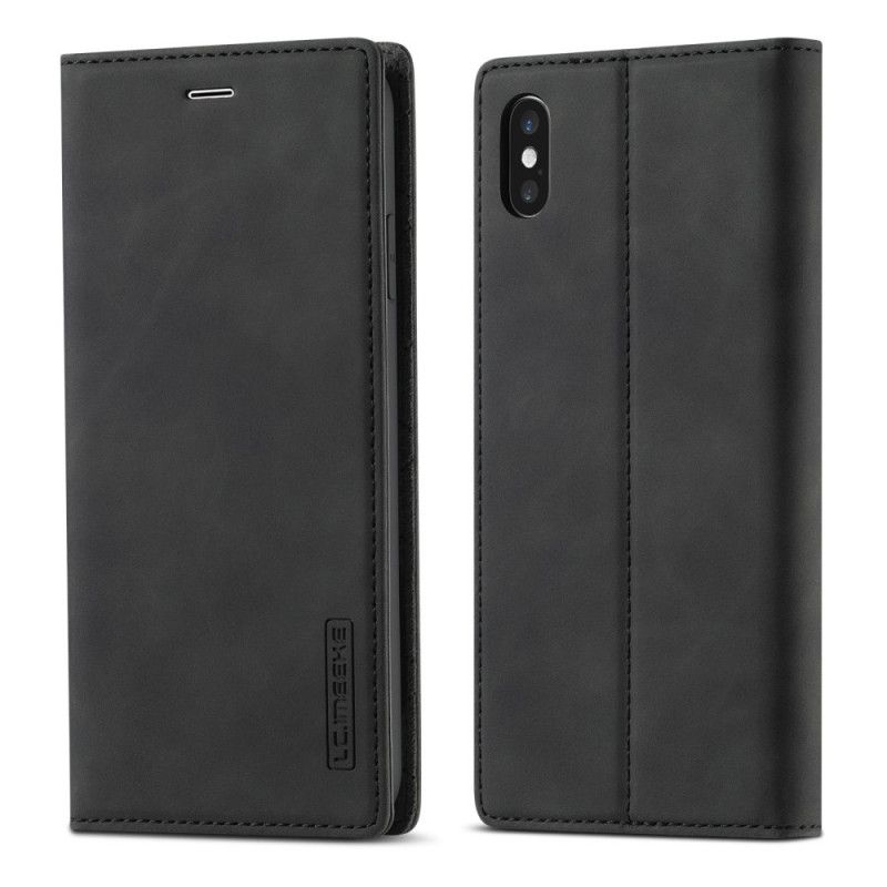 Flip Cover iPhone X / Xs Lc.imeeke Effet Cuir