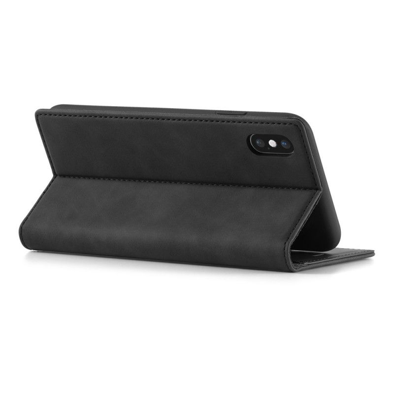 Flip Cover iPhone X / Xs Lc.imeeke Effet Cuir