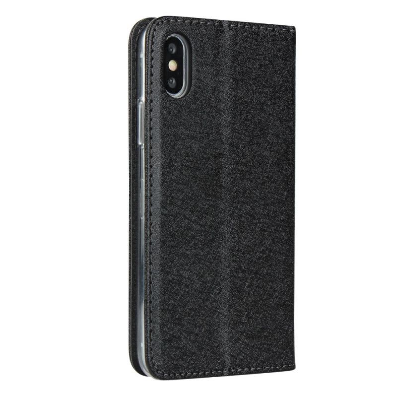 Flip Cover iPhone X / Xs Style Cuir Douceur Avec Lanière