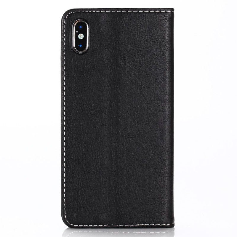 Flip Cover iPhone Xr Coutures Apparentes