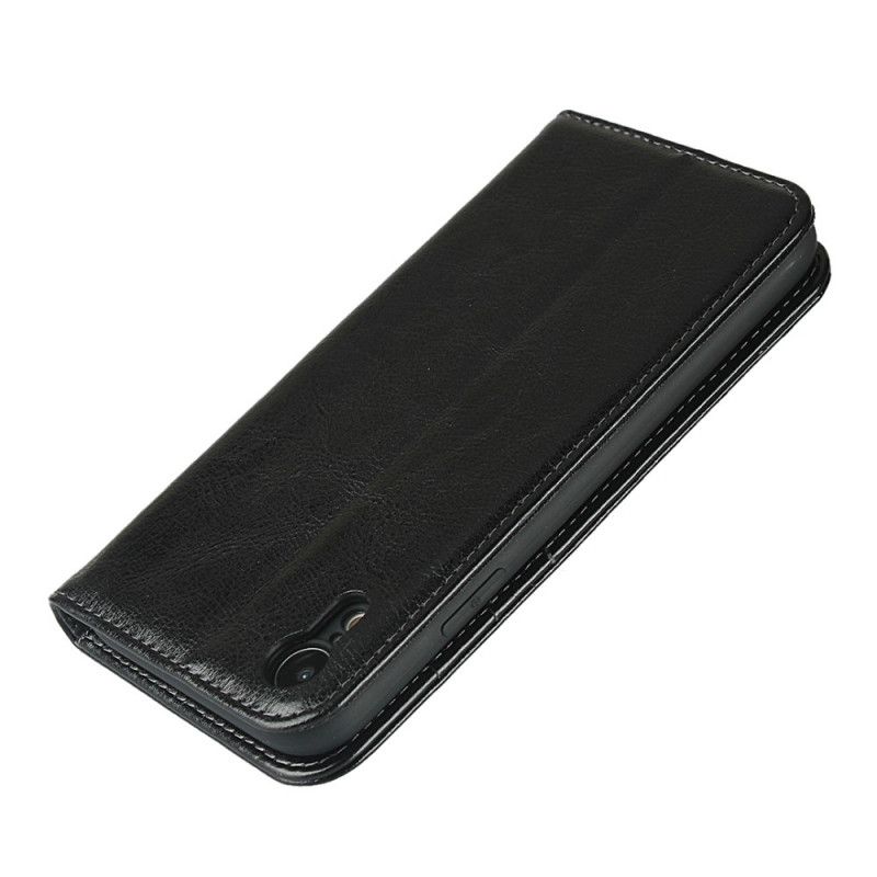 Flip Cover iPhone Xr Cuir Véritable