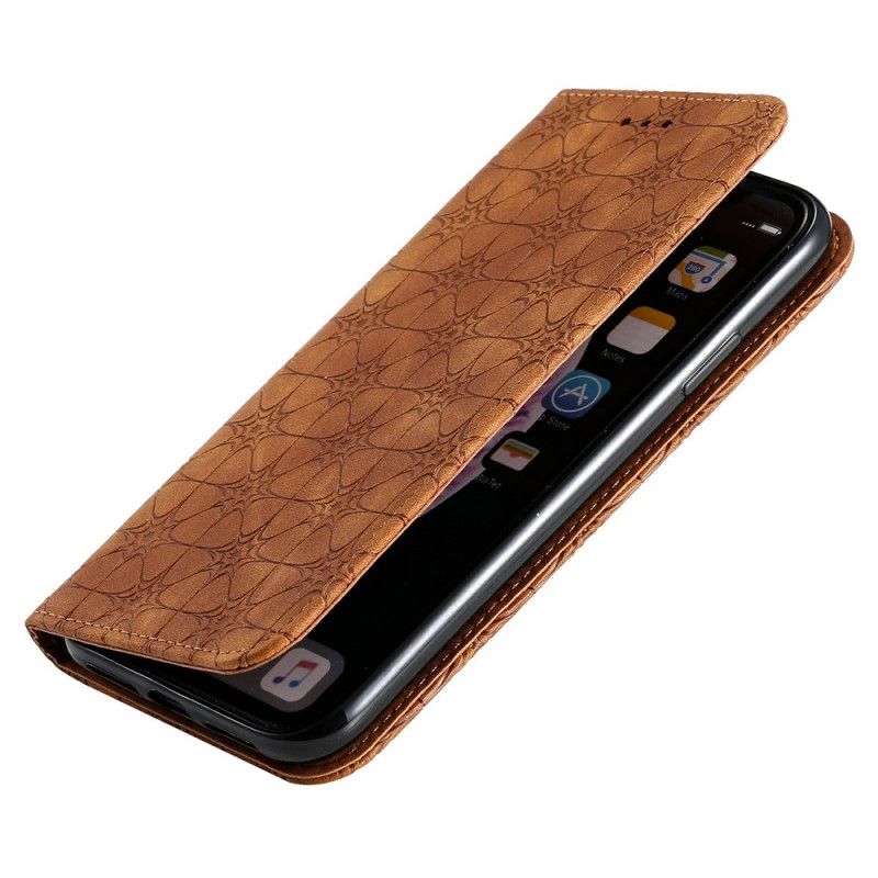 Flip Cover iPhone Xr Fleurs Baroques