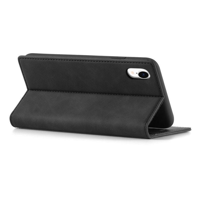 Flip Cover iPhone Xr Lc.imeeke Effet Cuir