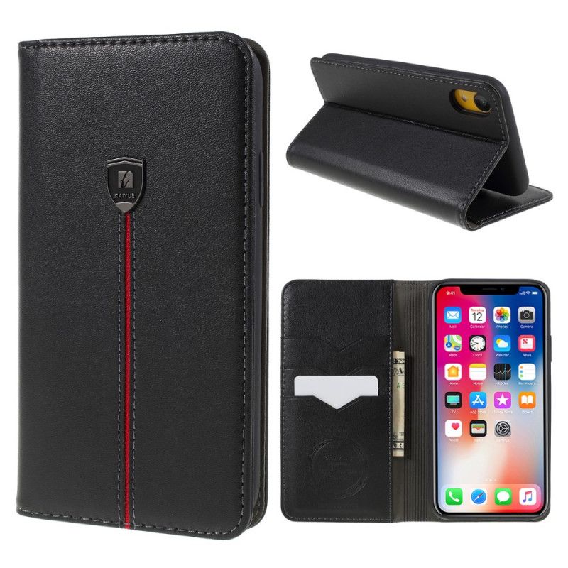 Flip Cover iPhone Xr Simili Cuir Kaiyue